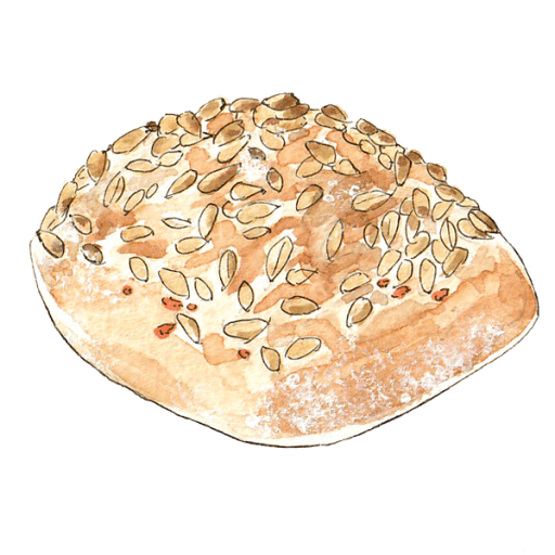 haluta ( ハルタ ) 上田のパン_GULERODSイラスト